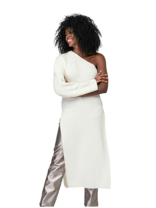 Floss Women's Pullover One Shoulder White