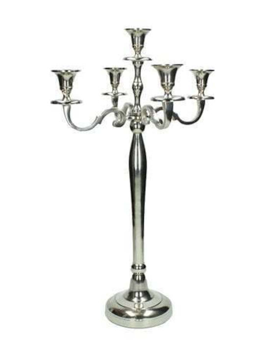 ALUMINIUM CANDLESTICK 5 POSITIONS 60CM