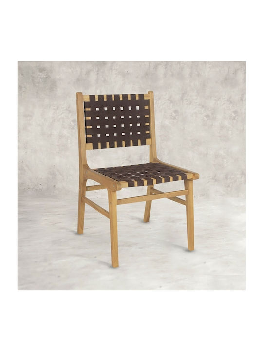 Holton Dining Room Wooden Chair Brown 47x60x87cm