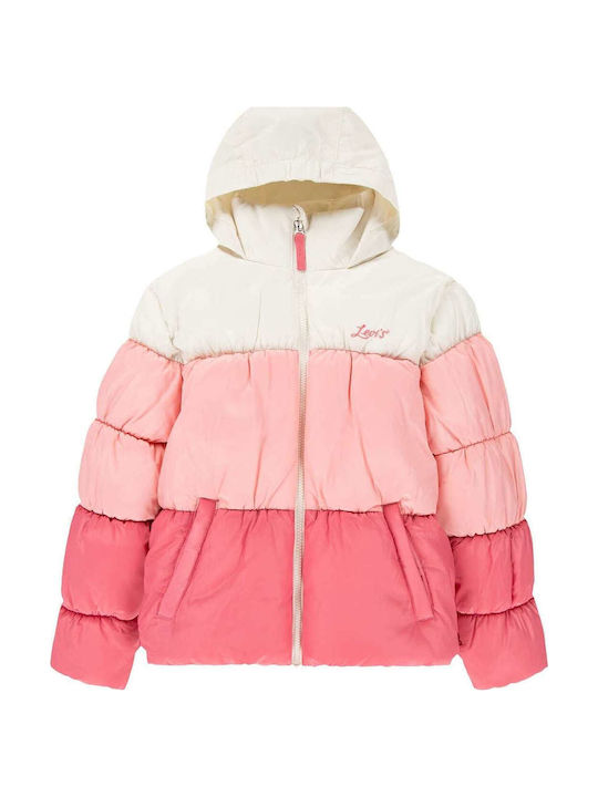 Kinder Steppjacke mit Kapuze Pink