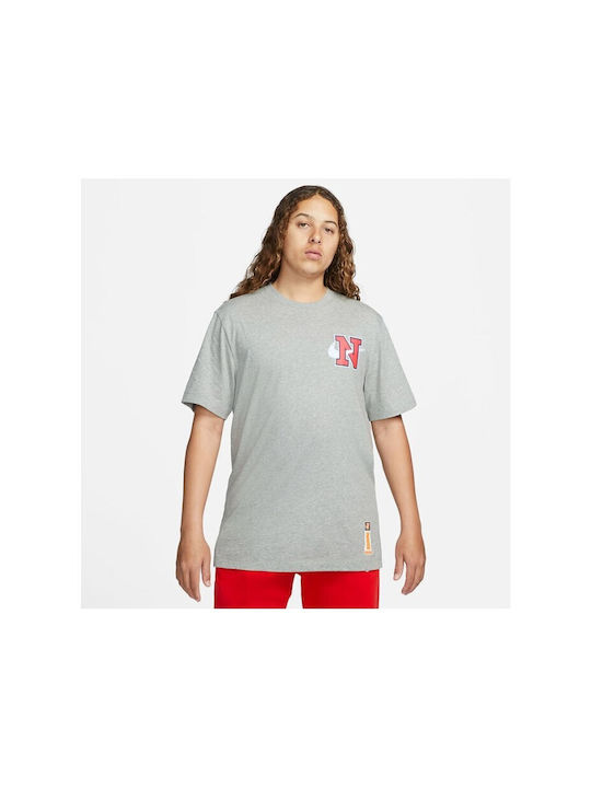 Nike Ανδρικό Αθλητικό T-shirt Κοντομάνικο Γκρι