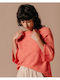 Grace & Mila Damen Langarm Pullover Coral