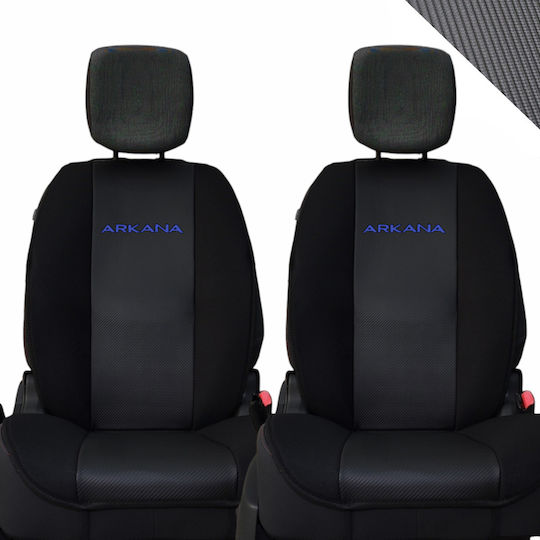 Autositzlehne 2Stück Kunstleder Carbon Schwarz