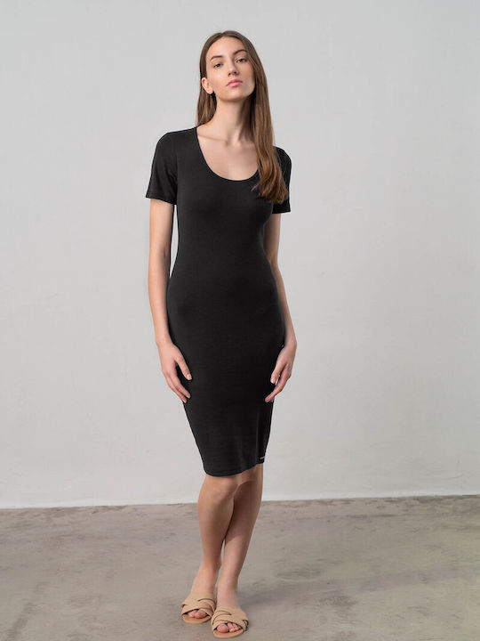 Vamp Rochii de vară pentru femei Midi Rochie Black