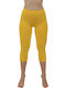 Women's Capri Training Legging Push Up Yellow
