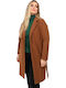 Women's Beige Coat with Buttons