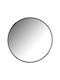 HomeMarkt Wall Mirror with Black Metallic Frame Diameter 50cm 1pcs