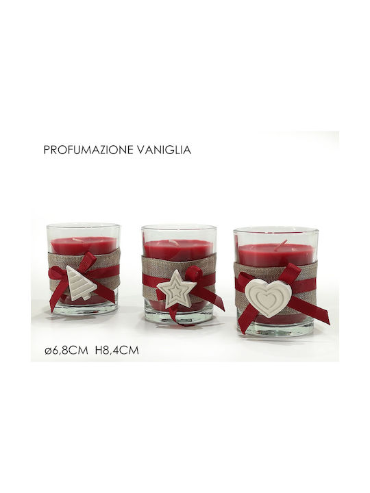 ArteLibre Scented Candle Jar Red 1pcs