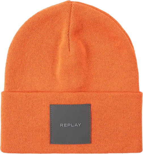Beanie Γυναικείος Σκούφος Πλεκτός σε Πορτοκαλί χρώμα