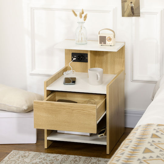 Nachttisch Beige 40x40x60cm