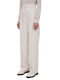 Women's Fabric Trousers Relaxed Fit Cream