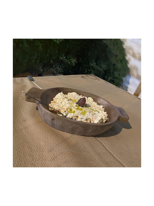 Nakaro Wood Купа за сервиране Кръгла Дърво Кафяв