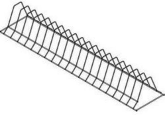 Starax Suport Pentru Farfurii De Dulap Metalic 86x20x14cm Argintiu
