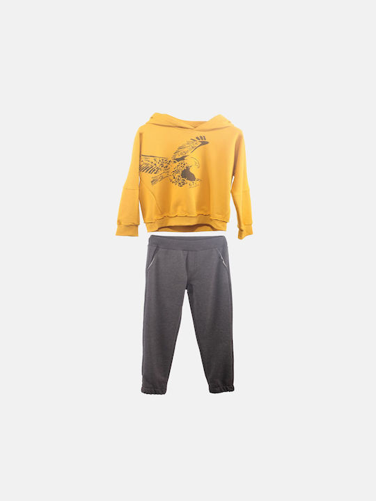 Joyce Kids Sweatpants Set Ochre 2pcs