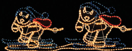 Luminat Decorativ Moș Crăciun cu Tub luminos
