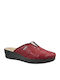 Leder Damen Hausschuhe Burgundisch