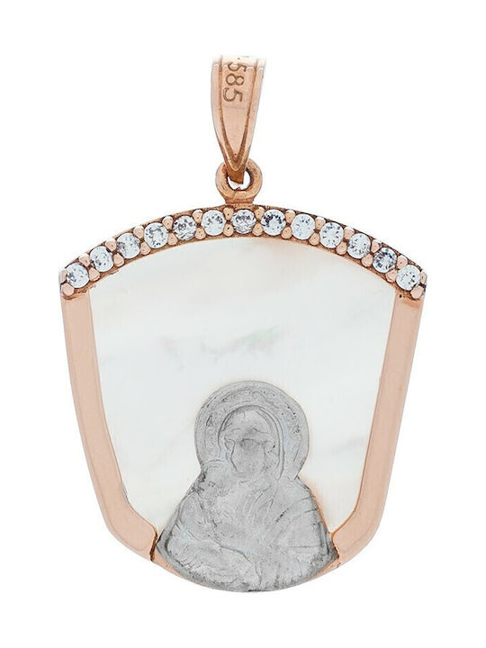 Vitopoulos Klemmchen mit Steinen aus Roségold 14K mit Zirkon