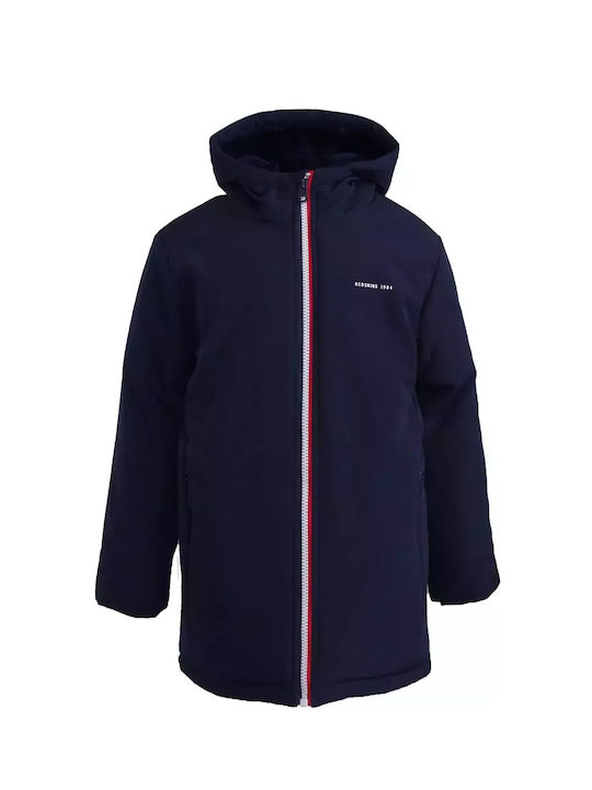 Redskins Kids Casual Jacket Long with Hood Navy Blue