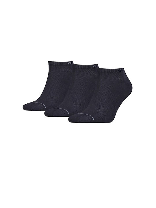 Calvin Klein Ανδρικές Μονόχρωμες Κάλτσες Navy Μπλε 3Pack