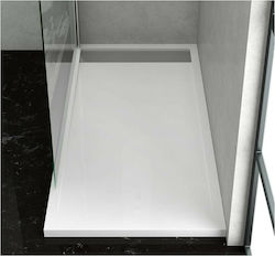 Karag Rectangular Acrylic Shower White Element 80x140x5.5cm ELEMENT-4