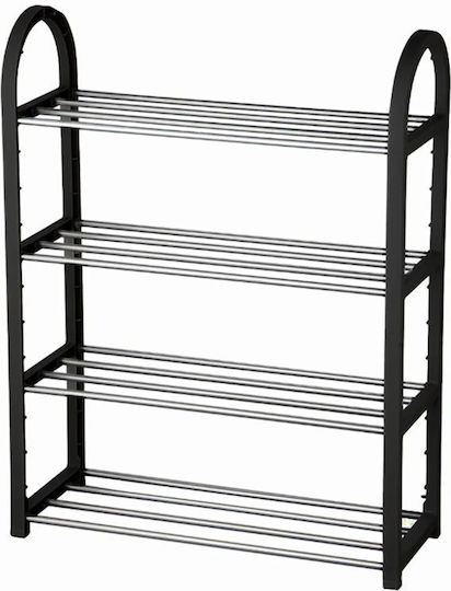 Μεταλλική με 4 Ράφια Μαύρη 50x19x65cm Ε-3066 E-3066