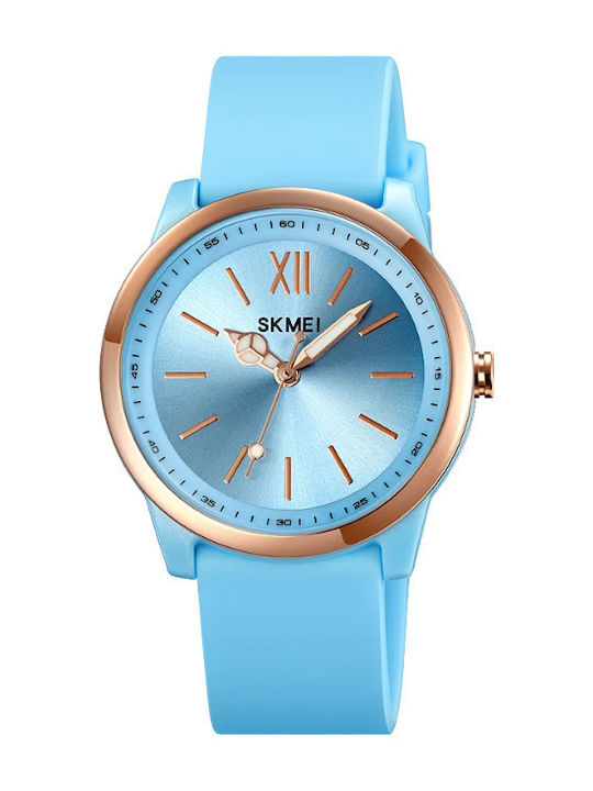 Skmei Men's Watch 36mm Battery with Blue Stainless Steel Bracelet