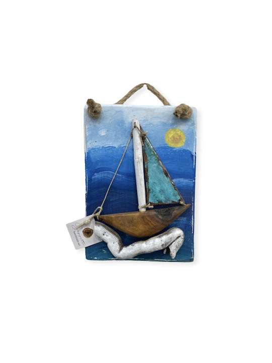 Angiolina Wooden Wall Hanging Decor 20x14cm