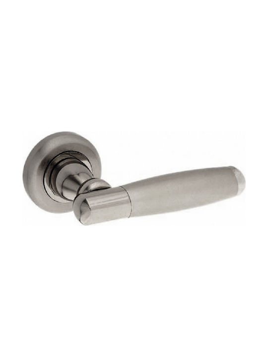 CasaDino Ръкохватка Средна врата с Розета Двойка Nickel/Nickel Matt