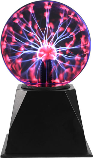 Total Gift Dekorative Lampe Plasma-Kugel Lila