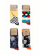 Modernty Einstein Femei Șosete cu Model Multicolor 4Pachet