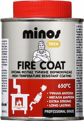 Minos Spray Βερνικόχρωμα Υψηλής Θερμοκρασίας 0.75lt Μαύρο