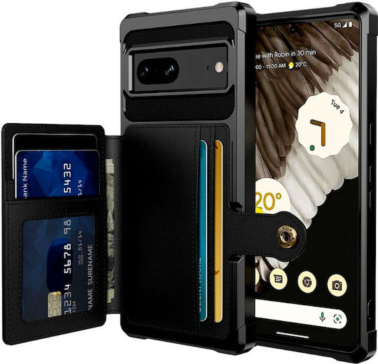 HappyCase Портмоне Силикон 0.5мм Черен (Google Pixel 7)