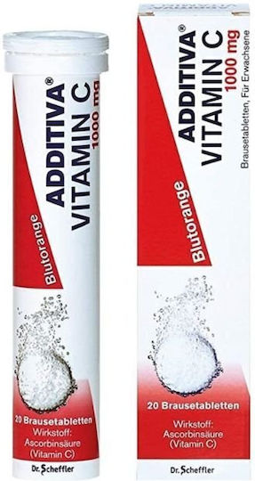 Additiva Vitamin C for Immune System Boost, the Skin & Antioxidant Action 1000mg 20 eff. tabs