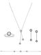 Vitopoulos Set with Necklace , Earrings & Ring from White Gold 14K with Stones