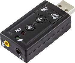 Deltaco Εξωτερική USB Κάρτα Ήχου 7.1 UAC-03