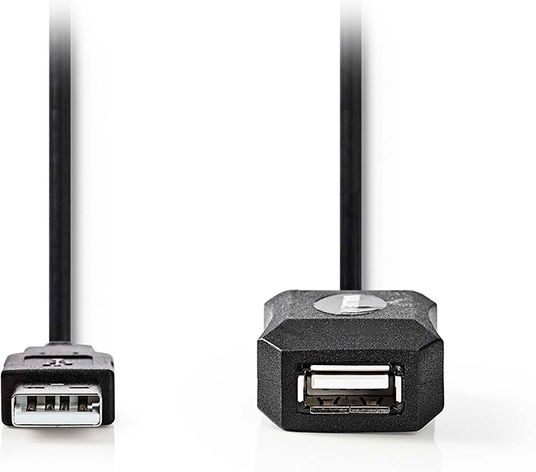 Nedis USB 2.0 Kabel USB-A-Stecker - USB-A-Buchse Schwarz 20m CCGL60EXTBK200