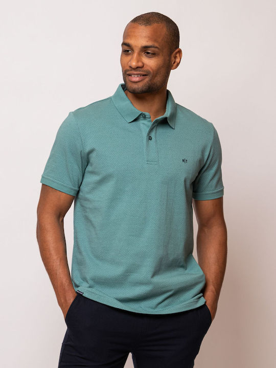 Heavy Tools Men's Short Sleeve Blouse Polo Teal