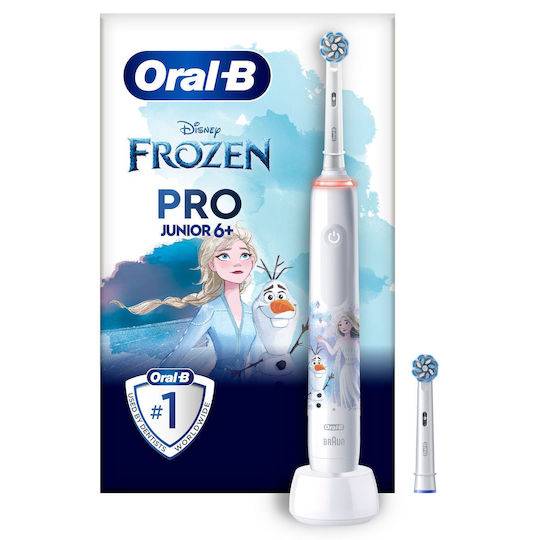 Oral-B Pro 3 Junior Elektrische Kinderzahnbürste mit Stoppuhr für 6+ Jahre mit Ersatzteilen