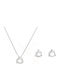 Gloria Hope Set with Necklace & Earrings from Brass with Pearls