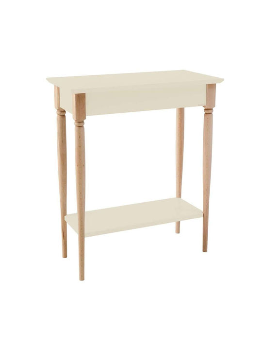 Wooden Console Table Chalk White L65xW35xH74cm