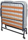 Pat Pliant Cu Saltea Single Negru 185x85cm