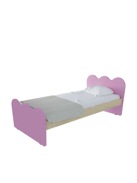 Crown Kids Bed Bunk Single Purple for Mattress 90x200cm