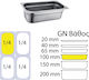 Ready Stainless Steel Gastronorm GN1/4 H100mm