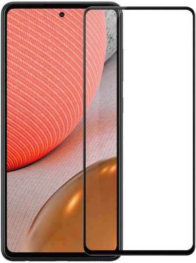 Techwave 5D Закалено стъкло за цялото лице Черен (Galaxy A72)