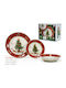 ArteLibre Set Christmas Dinnerware Porcelain Multicolored D26.7cm. 18pcs