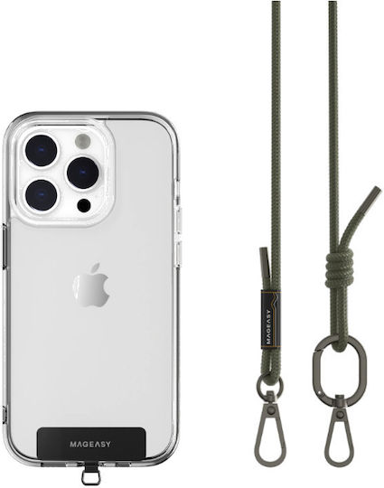 SwitchEasy Back Cover Metalic cu Curea Verde (iPhone)