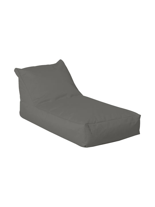 Пуф Шезлонг Сив 150x75x30см