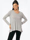 Women's Blouse Long Sleeve Gray