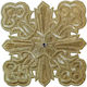 Decorative Cross for DIY Crafts Gold 15x15cm