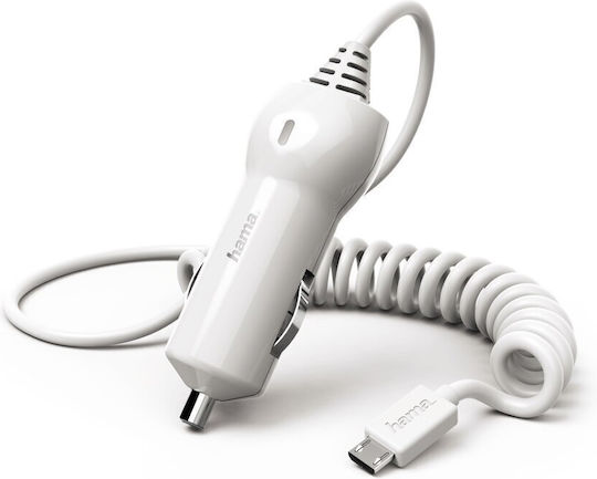 HAMA HAMA Handy-Autoladegerät 2.4A Schnellladen mit Mikro-USB Kabel Weiß Farbe